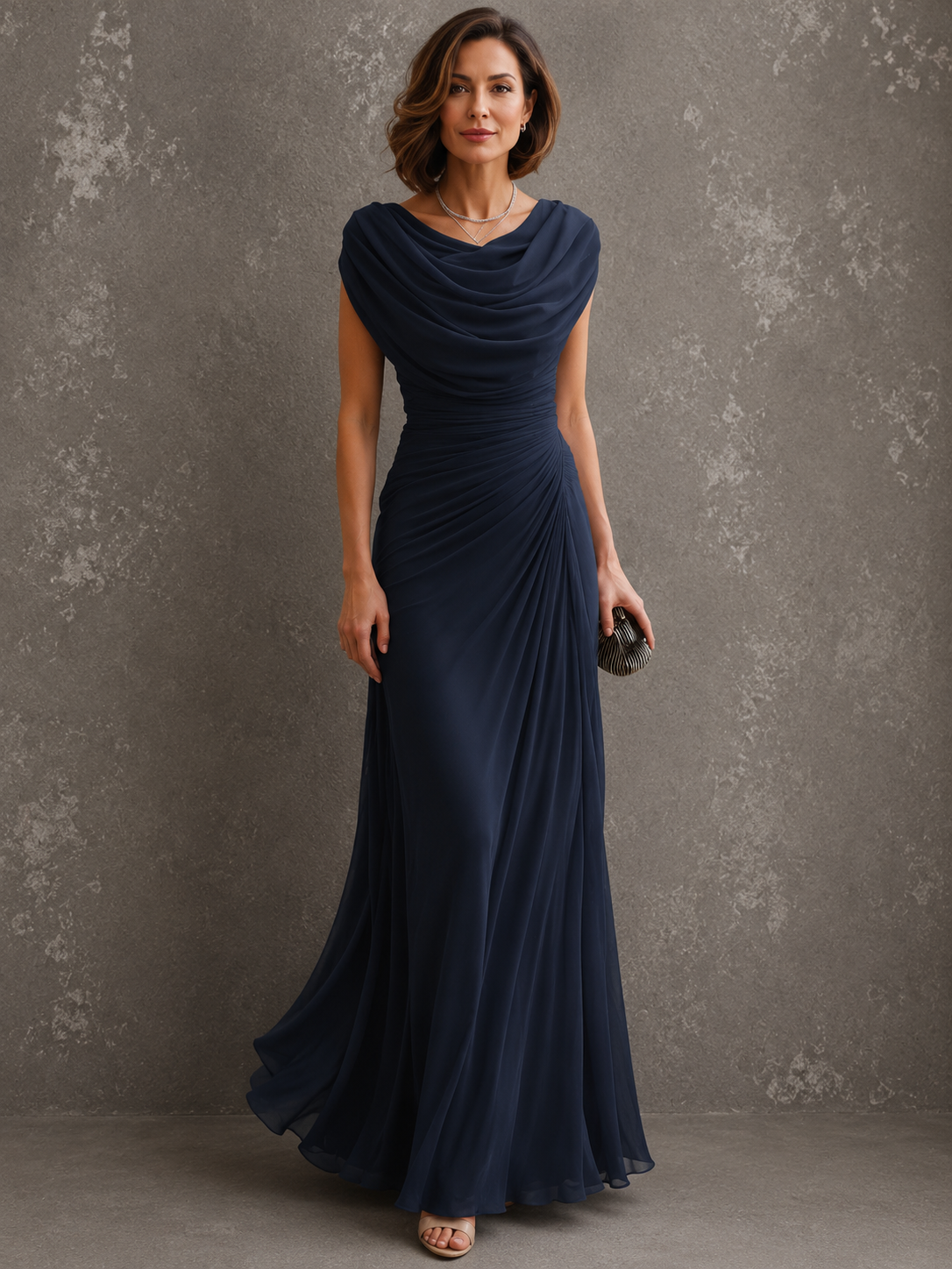 Alessia | Abito Maxi Drappeggiato Elegante