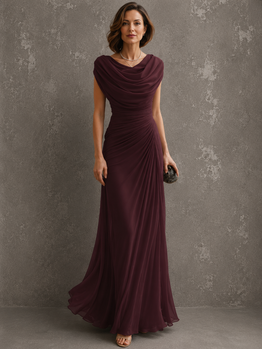 Alessia | Abito Maxi Drappeggiato Elegante