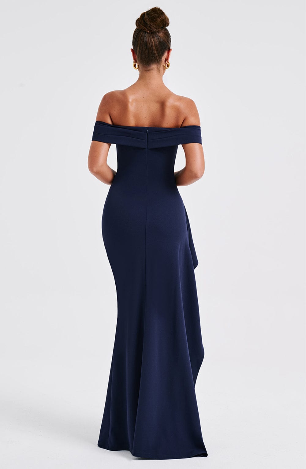 KIM | Abito Maxi in Satin Off-Shoulder