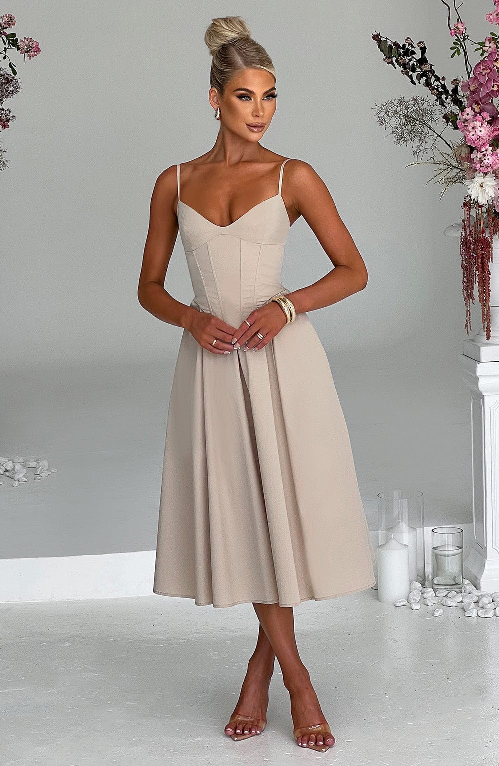 MAILEEN | Elegante Vestito Midi in Stile Corsetto