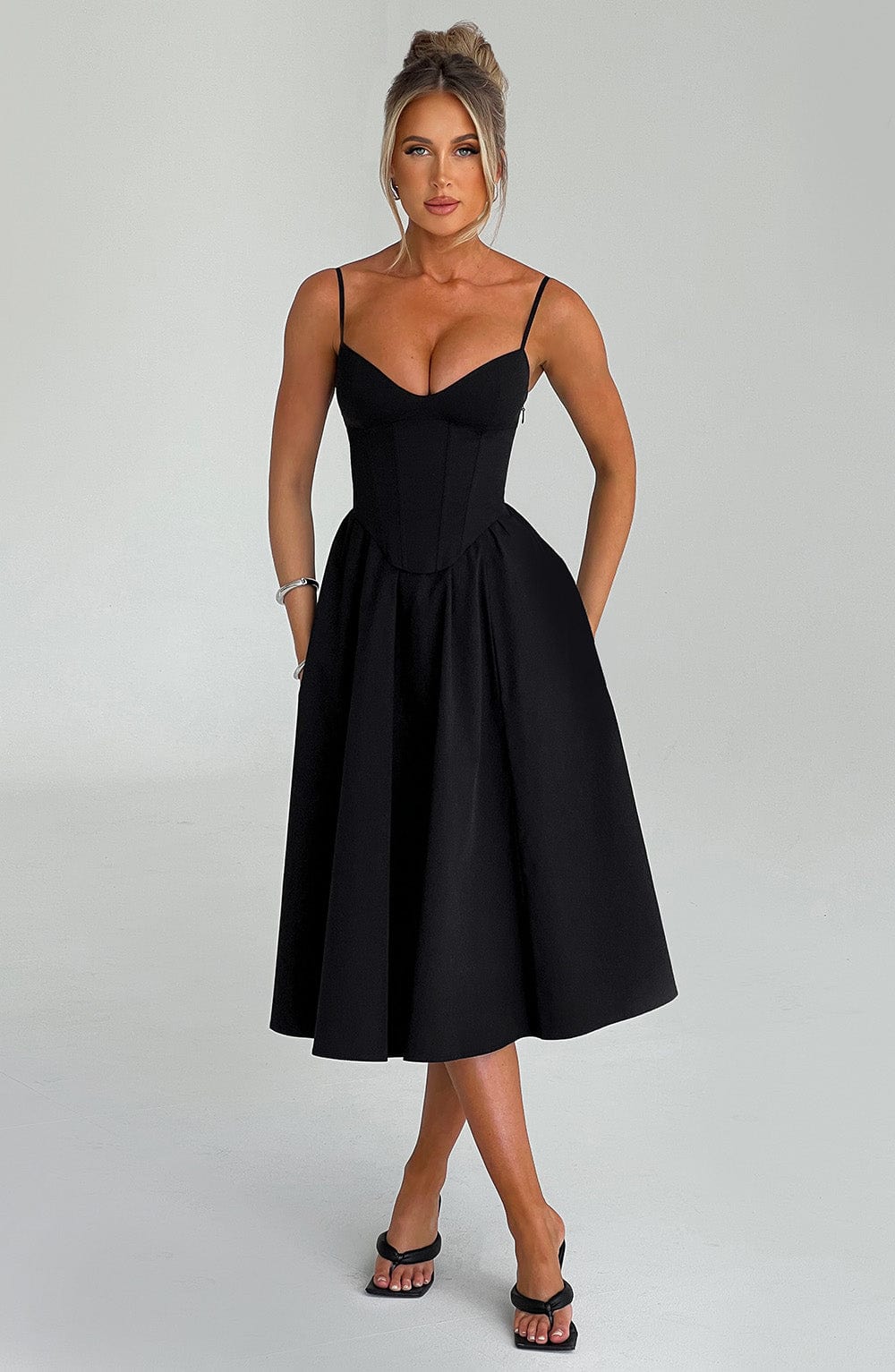 MAILEEN | Elegante Vestito Midi in Stile Corsetto