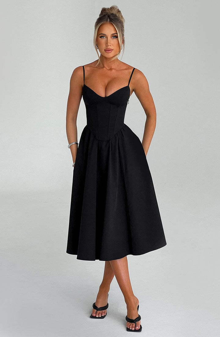 MAILEEN | Elegante Vestito Midi in Stile Corsetto