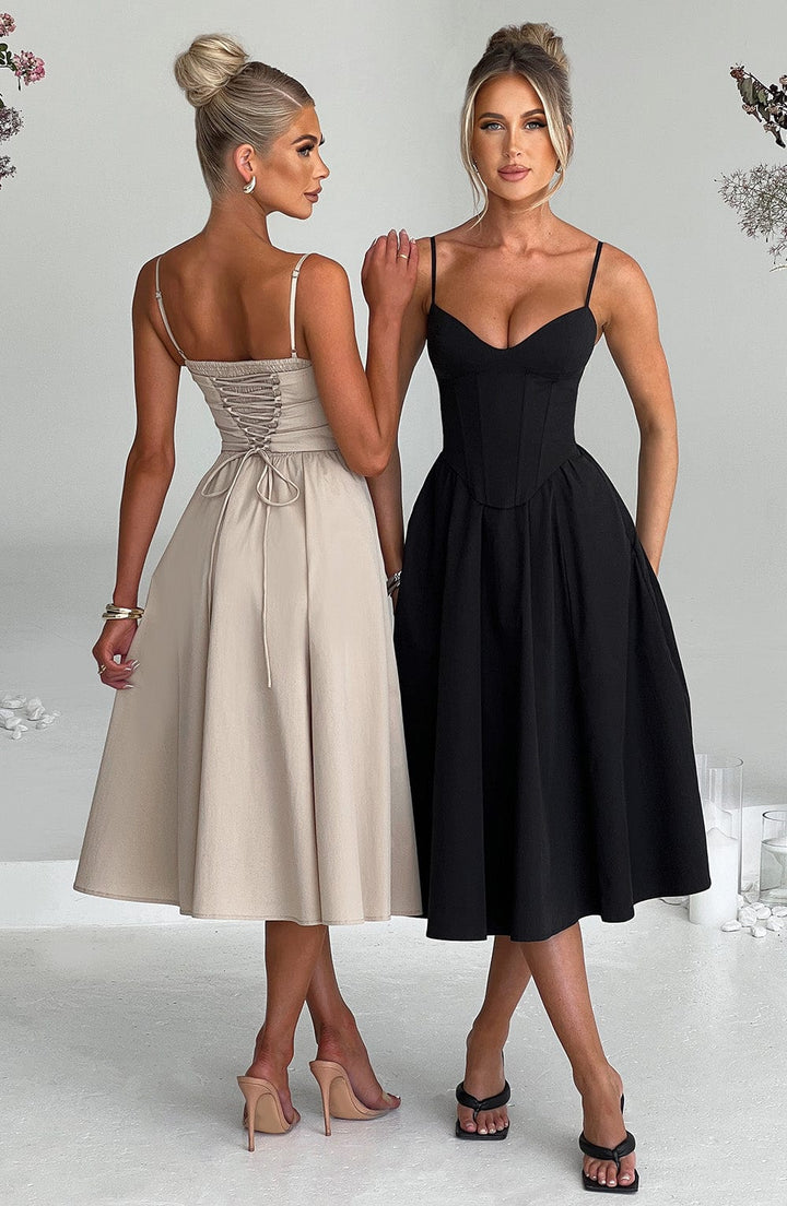 MAILEEN | Elegante Vestito Midi in Stile Corsetto