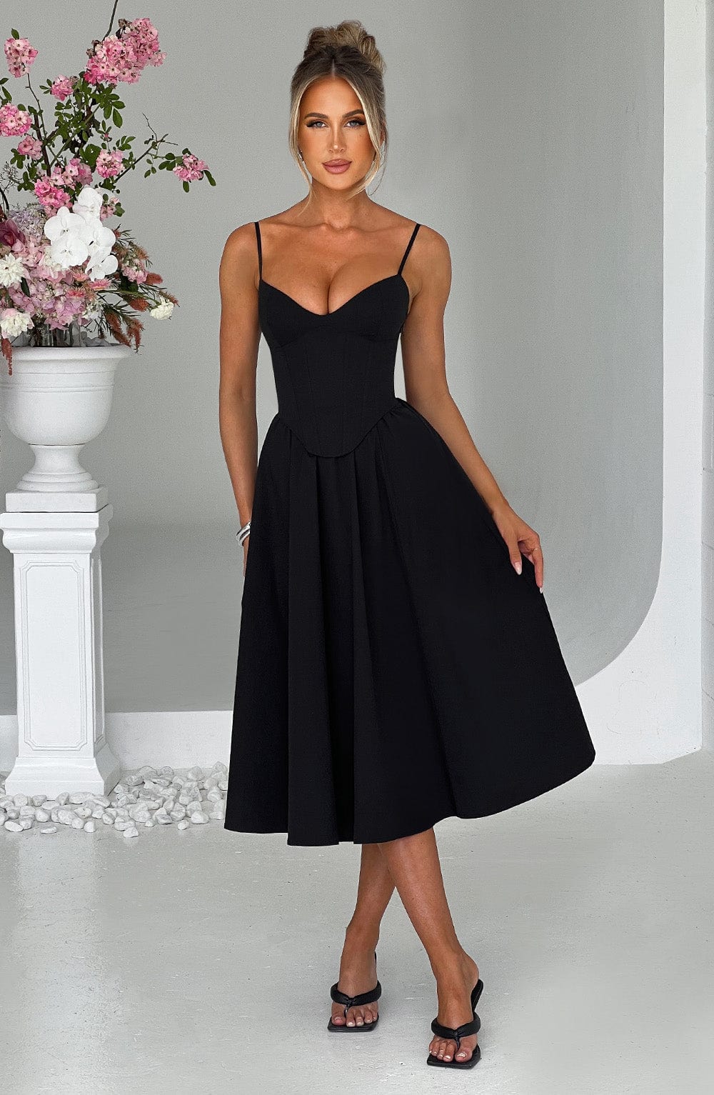 MAILEEN | Elegante Vestito Midi in Stile Corsetto