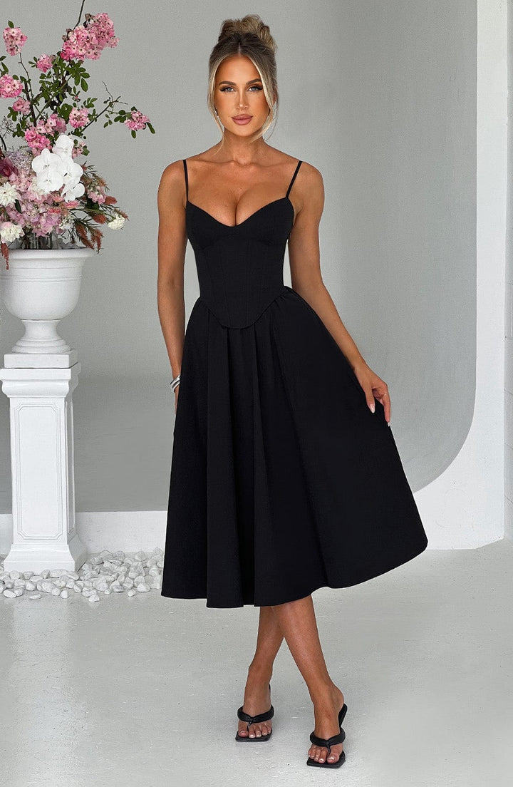 MAILEEN | Elegante Vestito Midi in Stile Corsetto
