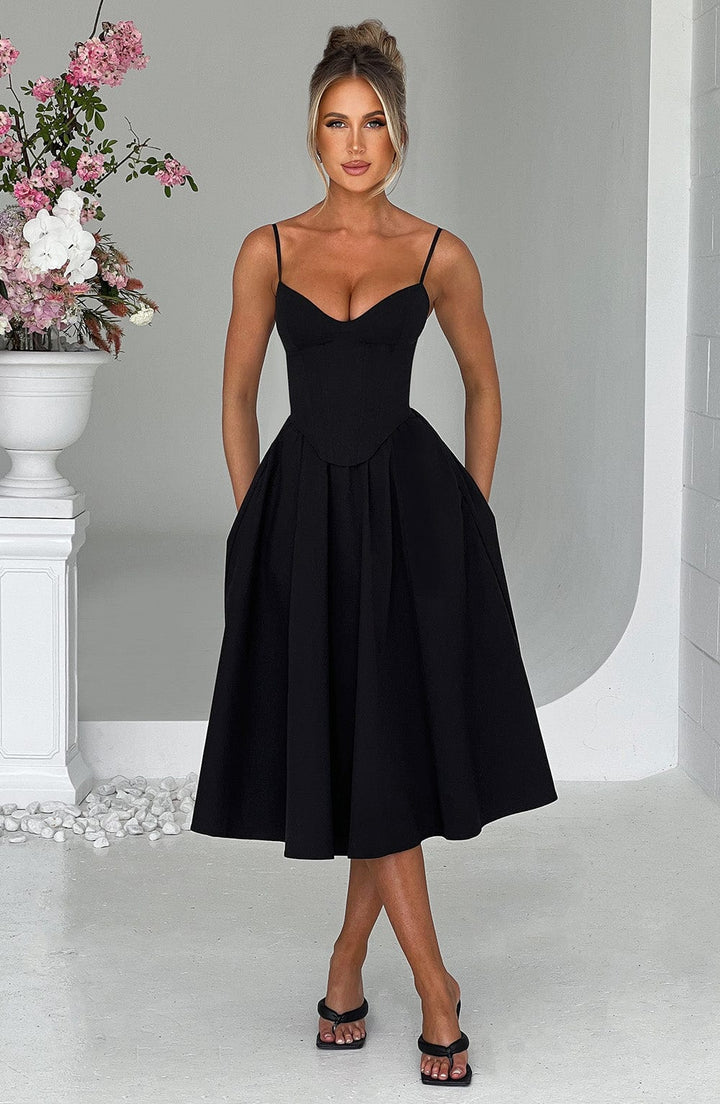 MAILEEN | Elegante Vestito Midi in Stile Corsetto