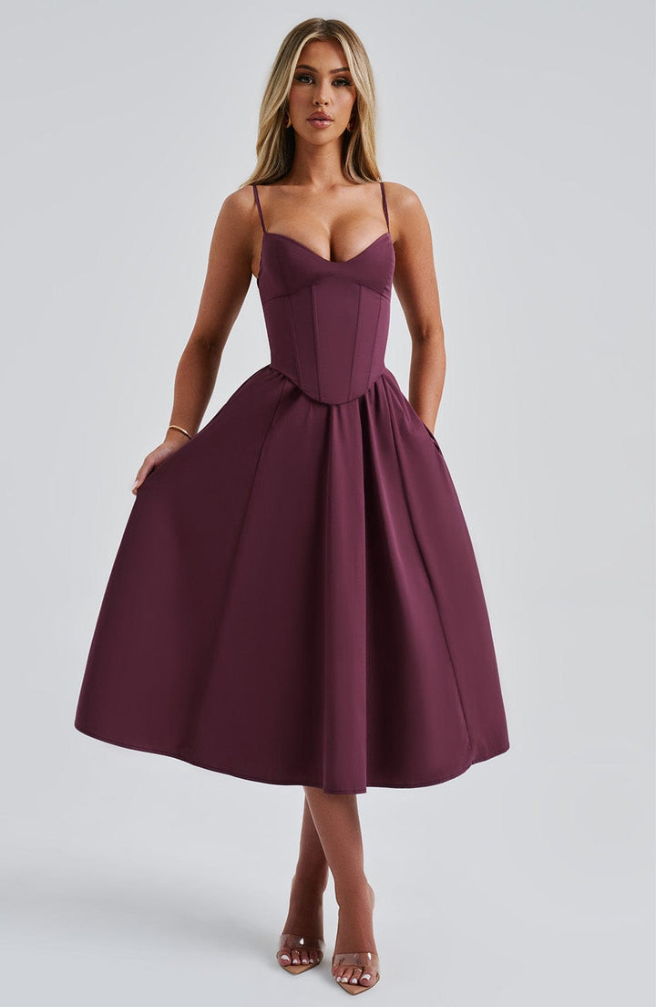 MAILEEN | Elegante Vestito Midi in Stile Corsetto