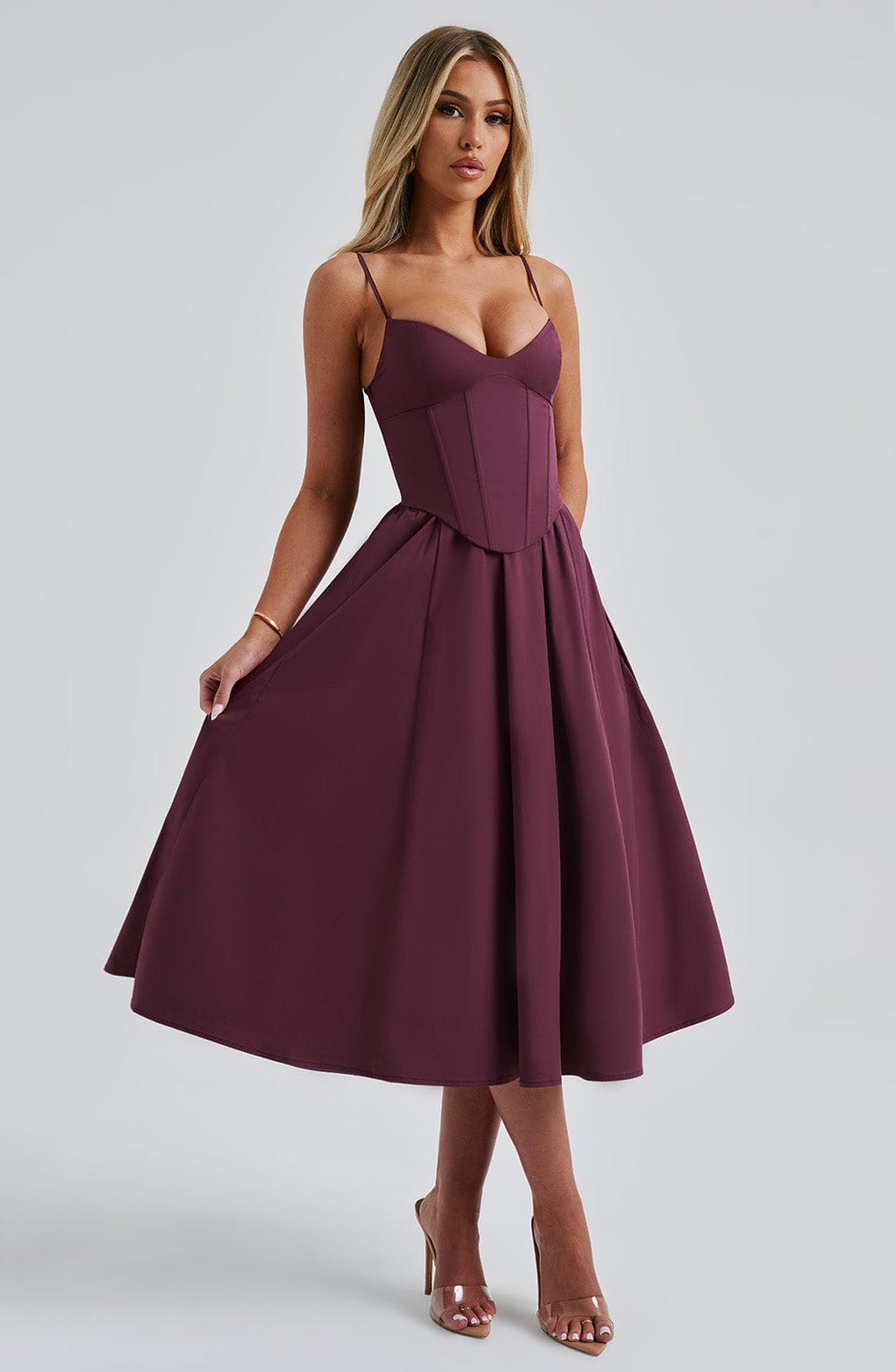 MAILEEN | Elegante Vestito Midi in Stile Corsetto