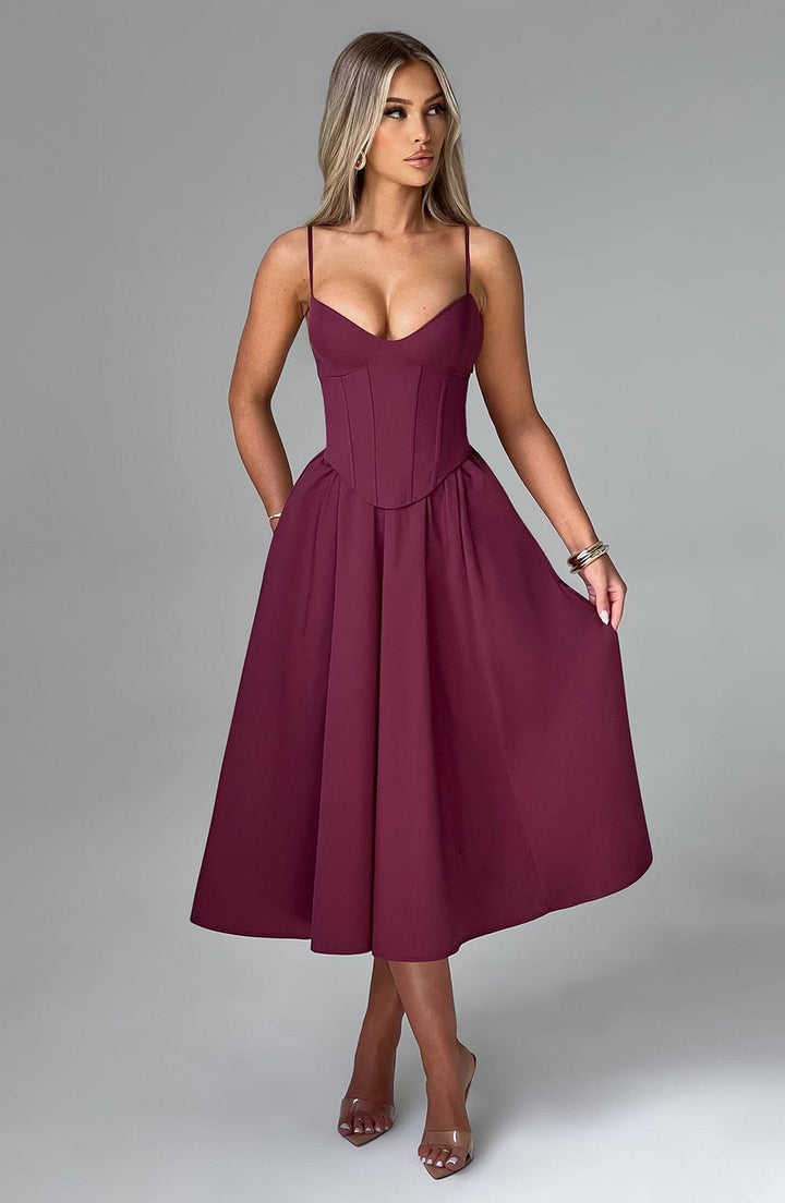 MAILEEN | Elegante Vestito Midi in Stile Corsetto