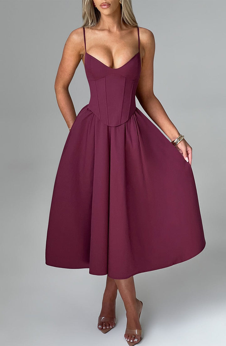 MAILEEN | Elegante Vestito Midi in Stile Corsetto