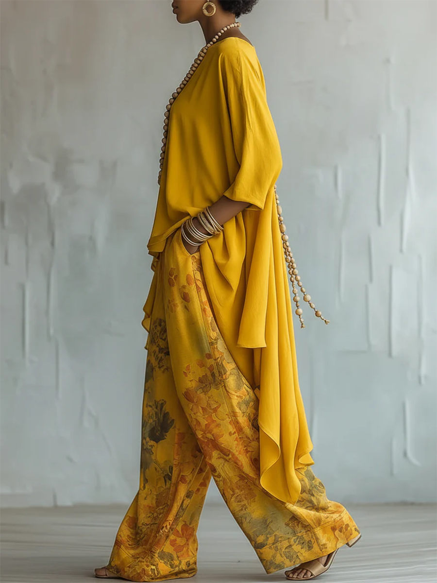 Aurora | Completo Boho Floreale Elegante