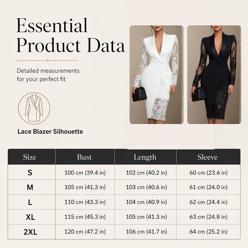 Abito bodycon elegante con scollatura a V e maniche in pizzo